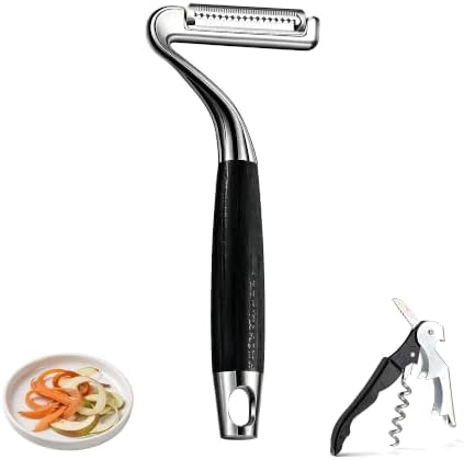 Serrated Vegetable Peeler Potato Peeler with Ergonomic Wood Handle