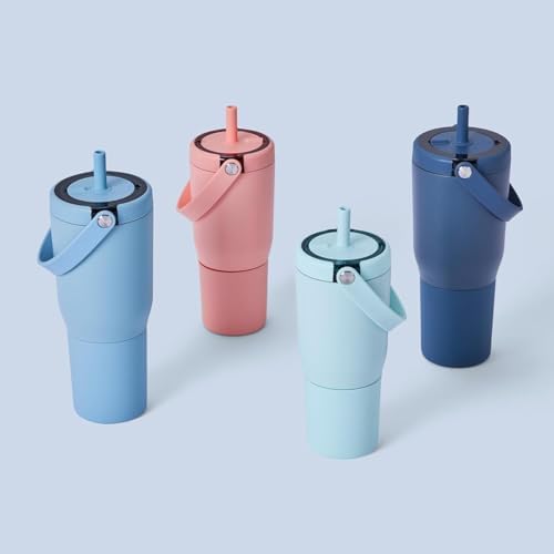 BrüMate Resa 35oz 100% Leakproof Tumbler w/Handle & Straw | Flexible SoftSip Straw | Silicone Sleeve for Durability | Stainless Steel | Cup Holder & Travel Friendly Water Bottle (Glacier) - Image 6