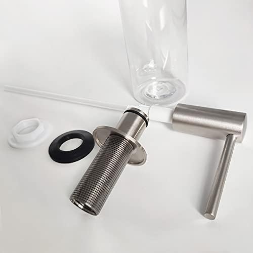 Brass Brushed Nickel Soap Dispenser for Kitchen Sink, Soap Pump