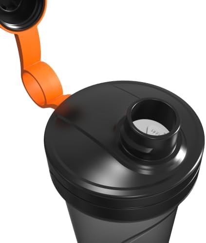 Electric Protein Shaker Bottle, USB-C Rechargeable, 20 oz, Orange-1 - Image 4