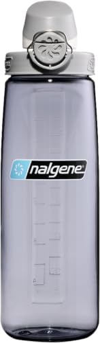 Nalgene On The Fly Lock-Top Water Bottle, Smoke Gray w/Gray, 24 Ounces (Pack of 6) by Nalgene