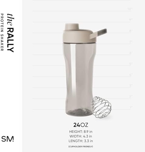 Simple Modern Rally Plastic Protein Shaker Bottle with Ball | 24oz Leakproof Cup for Protein Shakes, Mixes, Electrolytes, Pre Workout | Almond Drift - Image 5