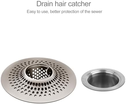 Shower Drain Hair Catcher/Bathroom Drain Cover/Bathtub Drain Strainer/Shower Stall Drain Protector(Brushed Nickel)