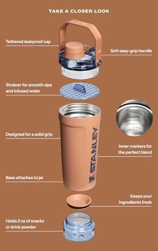 STANLEY Vitalize Shaker Bottle, 20 oz, Chalk - Image 5