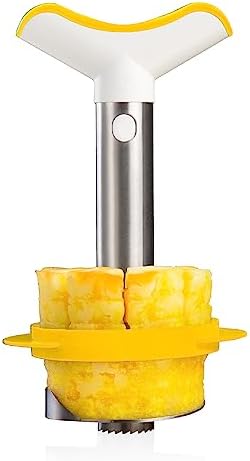 4874360, Pineapple Slicer & Wedger Stainless Steel/Yellow