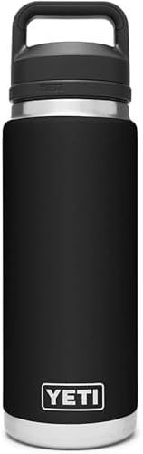 Rambler 26 oz Bottle, Vacuum Insulated, Stainless Steel with Chug Cap, Black