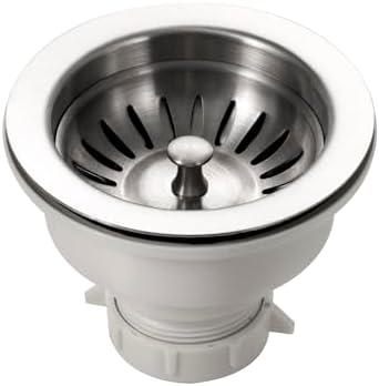 190-9180 - 3-1/2 inch Stainless Steel Kitchen Sink Basket Strainer, Durable Food Catcher Stopper for Metal Kitchen Sink, Ideal for Filtering Waste and Preventing Clogs