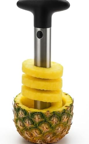 Stainless Steel Pineapple Slicer with Removable Handle | Pineapple Peeler for Core Removal