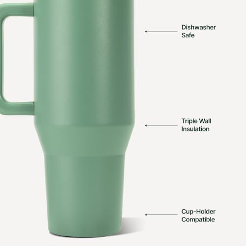 Traveler 40oz, Insulated Water Bottle with Handle, Sage