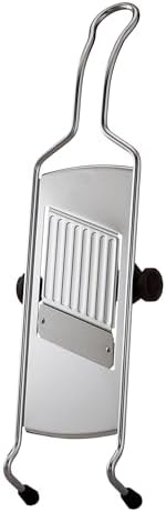 Rosle 95028 Stainless Steel Adjustable Gourmet Food Slicer Hand-Held Mandoline With Hand Guard