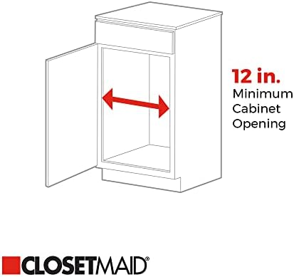ClosetMaid Pull Out Cabinet Organizer, Heavy Duty, Slide Out Pantry Shelves Drawers for Kitchen, Bathroom, 5.25" H x 11.13" W x 20" D, White