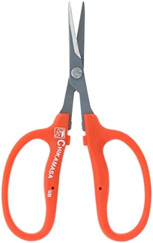 Chikamasa B-500SRF Curved Scissors with Fluorine Coating, Orange