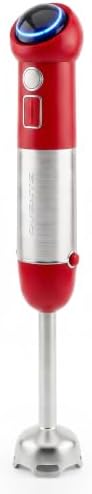 OVENTE Cordless Immersion Hand Blender, 300W Rechargeable Red HR995R by OVENTE