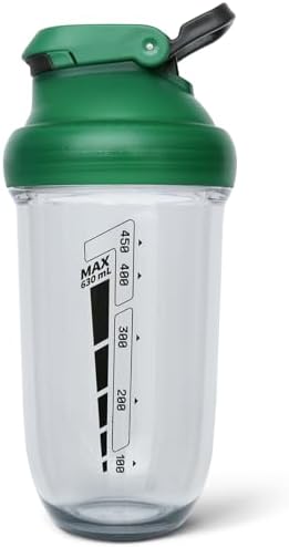 20 oz protein shaker bottle, TRITAN Plastic, BPA/BPS Free Whey Protein Drink Cups for Pre-Workout and Gym, Blender Shaker for Blending Protein Shakes, Overnight Oats and Smoothies (green) by BOIEIOE