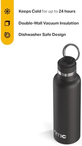20oz Journey Water Bottle, Ceramic Lined, Black