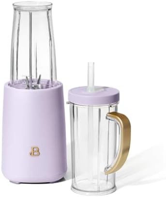 Personal Blender 12-Piece Set, 240W Motor, Emulsifying Stainless Steel Blade System, 16oz Travel Cup with Straw, BPA-Free Dishwasher Safe Jars (Lavender) - Image 5