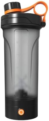 Electric Protein Shaker Bottle, USB-C Rechargeable, 20 oz, Orange-1 by Cotys