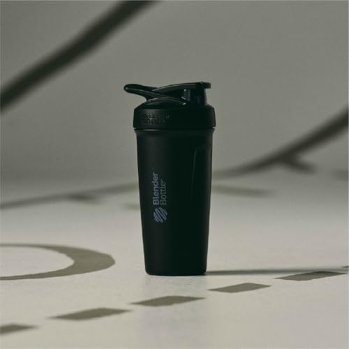 BlenderBottle Sport Flip Stainless Steel Shaker Bottle 24 oz Black - Image 6