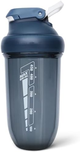 20 oz protein shaker bottle, TRITAN Plastic, BPA/BPS Free Whey Protein Drink Cups for Pre-Workout and Gym, Blender Shaker for Blending Protein Shakes, Overnight Oats and Smoothies(blue) by BOIEIOE