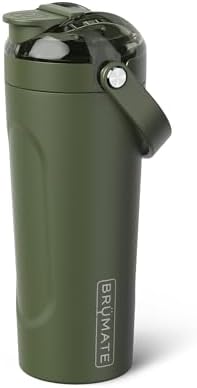 BrüMate MultiShaker Blender Shaker Bottle | 100% Leakproof Insulated Stainless Steel | Pre Workout and Protein Shaker Bottle for the Gym | 25oz (OD Green) by Br%C3%BCMate