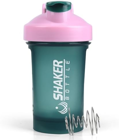 400ml Protein Shaker Bottle,Gym Small Shakes Cup with Mixing Ball by XTKS