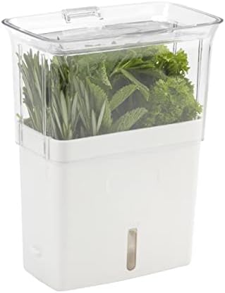 Cole & Mason Herb Storage Container for Refrigerator, Fresh Herb Keeper