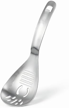 5 in 1 Egg Separator for Raw Eggs, Potato Masher Multifunction Cooking Spoon, Egg Yolk Separator, Grater Plate, Bottle Opener & Slotted Spoon 304 Stainless Steel by Unknown