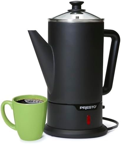 02815 Black Stainless Steel 12-Cup Cordless Coffee Percolator