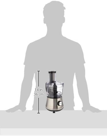 Ovente Electric Food Processor & Vegetable Chopper 8-Cup Capacity with Stainless Steel Slicer or Shredder, 2 Speed Control, Powerful 500 Watts Processor for Large Food Ingredients, Silver (PF6007S) - Image 6
