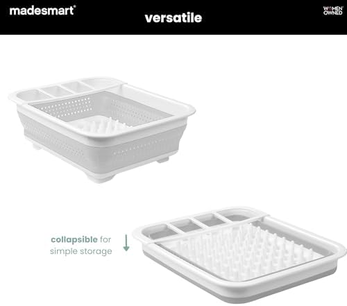 Sink Collapsible Dish Rack, White