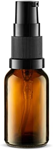 VitalUp 5 Pack Empty Refillable Glass Amber Pump Bottle Ideal for Lotion Cream Essential Oil Travel Small Container,15ml - Image 6