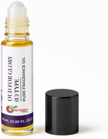 NY Spice Shop Oud for Glory U Type Fragrance – Pack of 1 Amber Woody Fragrance Oil & Unisex Scent – Oriental Musk Aroma with Warm Wood Accord – Artisan Perfume Oil for Personal Scent Collection by NYSpiceShop