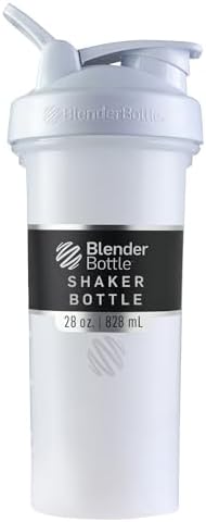 BlenderBottle Classic V2 Plastic Shaker Bottle 28 oz White by BlenderBottle