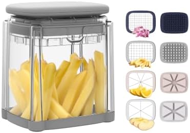 French Fry Cutter, Solucky Potato Onion Cutter, Professional Homestyle Vegetable Chopper Dicer, Great for Potatoes Carrots Cucumbers Zucchini Pepper by Solucky