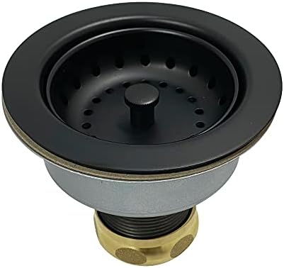 K112MB Tacoma Kitchen Sink Basket Strainer, Matte Black 4.44 x 4.44 x 3.81