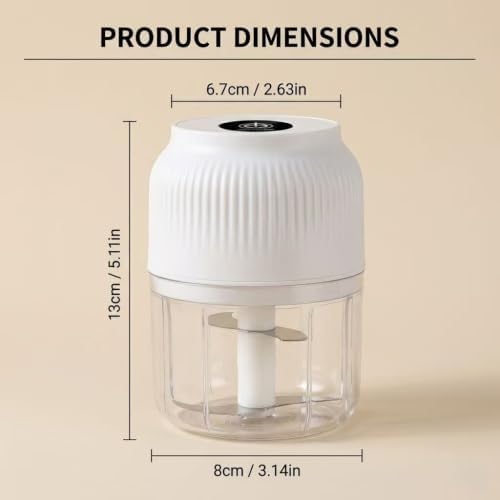 Electric Garlic Chopper, 2026 New Mini Portable Veggie Chopper, Electric Food Chopper Tool, USB Rechargeable, Wireless Veggie Grinder, for Mashing Onion, Garlic, Chili, Ginger (Blue) - Image 5
