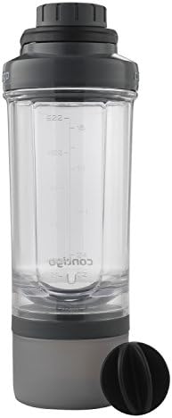 Contigo Shake & Go Fit Shaker Bottle with Storage Container, 22 oz, Smoke by Contigo