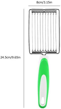 Stainless Steel Luncheon Meat Cutter for Ham, Fruit, Tomato, Cheese, Soft Food Cutting Tool, Green - Image 6