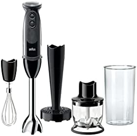 Braun Multiquick 5 Vario Hand Blender (SS Blending Shaft+1.5C Chopper+ Masher + Whisk+ Beaker), MQ5027, Black by Unknown