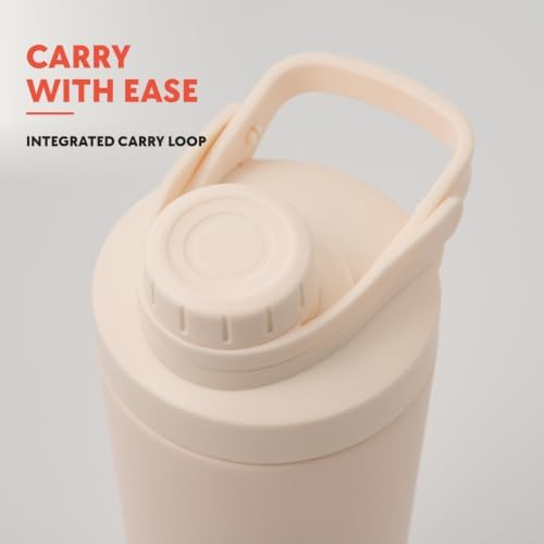 Insulated Protein Shaker Bottle 24oz, Dishwasher Safe, Creamy Pink - Image 5