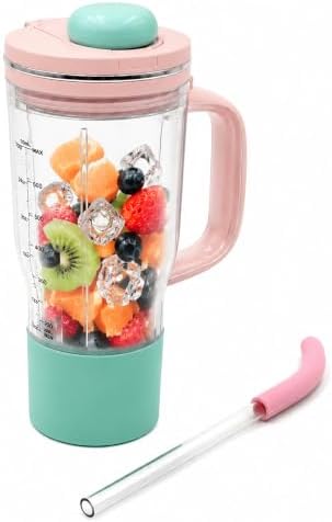 26oz Replacement Cup with Straw for Ninja BlendBoss Blender (Pink) by YIDATA
