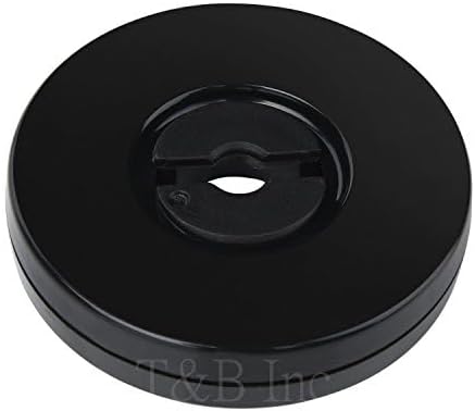 TamBee 4 Pack 2 Inch Acrylic Lazy Susan Turntable Organizer, 360° Rotation Display Base, Acrylic for Spice Rack, Cake, Kitchen Cabinet, Pantry Decorating Black