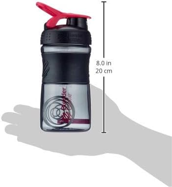 BlenderBottle SportMixer Tritan Grip Shaker Bottle, Transparent Black/Pink, 20-Ounce - Image 4