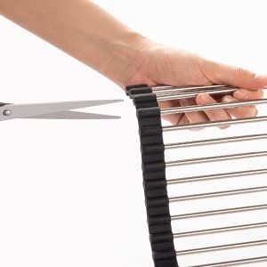 SunCleanse Roll Up Dish Drying Rack, Over The Sink Dish Drying Rack Kitchen Rolling Dish Drainer, Foldable Sink Rack Mat for Kitchen Sink Counter (17.8"x11.8")