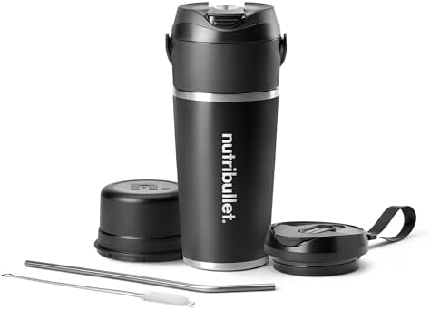 nutribullet Flip Portable Blender with Insulated Cup, Cordless, Black, NBPB50350AK by Unknown