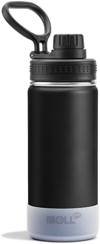 Kids Insulated Water Bottle,16 oz Stainless Steel,Black