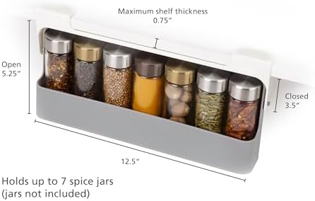 Joseph Joseph Under-Shelf Cabinet Spice Rack Organizer
