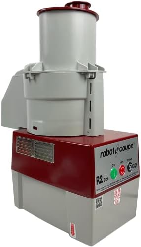 Robot Coupe R2CLRDICE, Combination Food Processor with 3 Quart Clear Polycarbonate Bowl, 4 Stainless Discs, Pulse Control, 120v, 1725 RPM, Vegetable Chopper, Gray/Red, Commercial Kitchen Use - Image 3