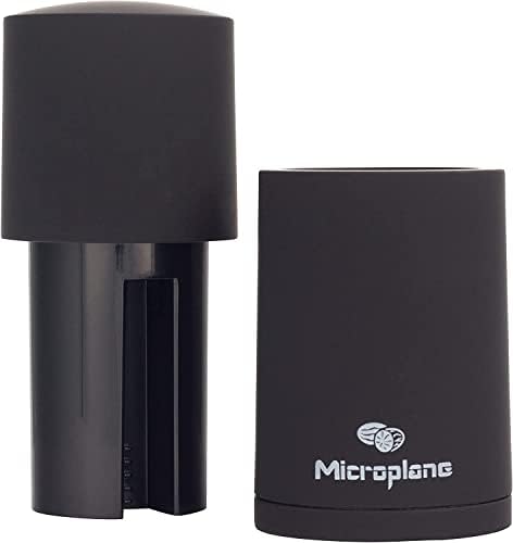 Microplane Manual Spice Mill - Cinnamon Grinder and Nutmeg Grater (Black)