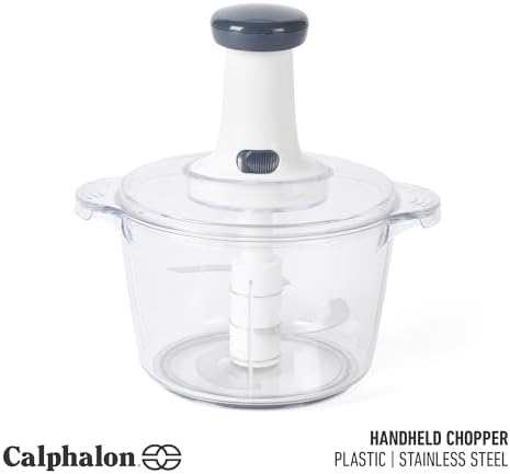 Calphalon Aero Food Chopper, Manual Vegetable Chopper with Container, Large-Capacity BPA-Free Chopping Bowl with Interchangeable Blades for Dicing, Slicing & Meal Prep - Image 2